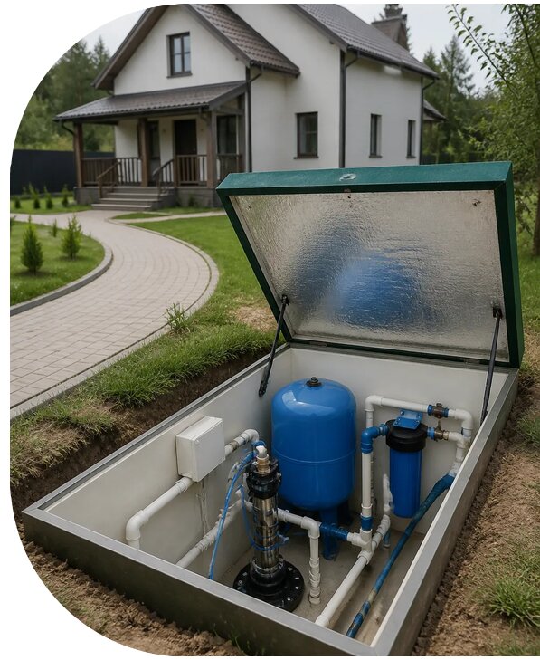 Автономное водоснабжение дома в Ангарске от 154110 р. | АПаруса-Нгр